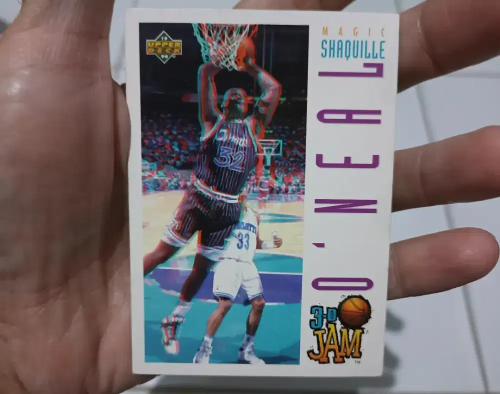 Kartu Basket Shaquille O'Neal 3 D Rare Original Gratis 1
