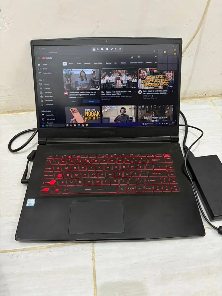 MSI GF 63 Thin I7 Gen 9 1050 Ti