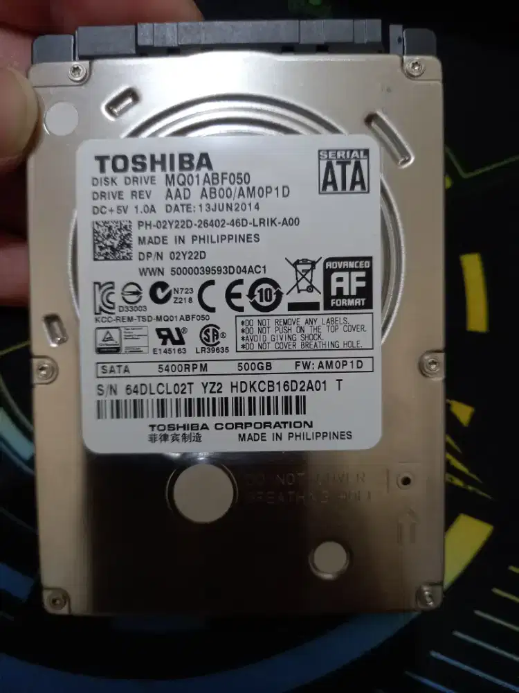 Hardisk Laptop 2.5 Toshiba 500GB