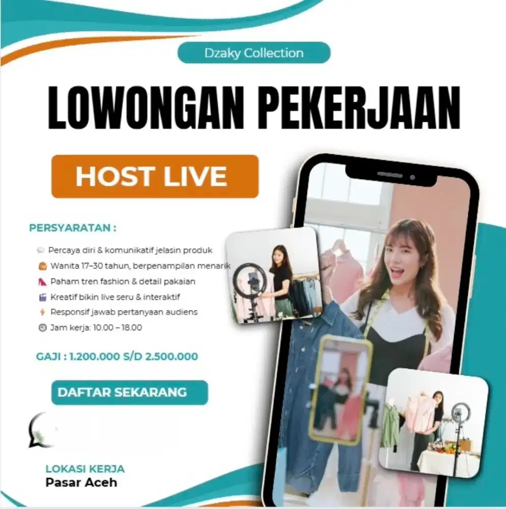 Host live tiktok Dan content creator