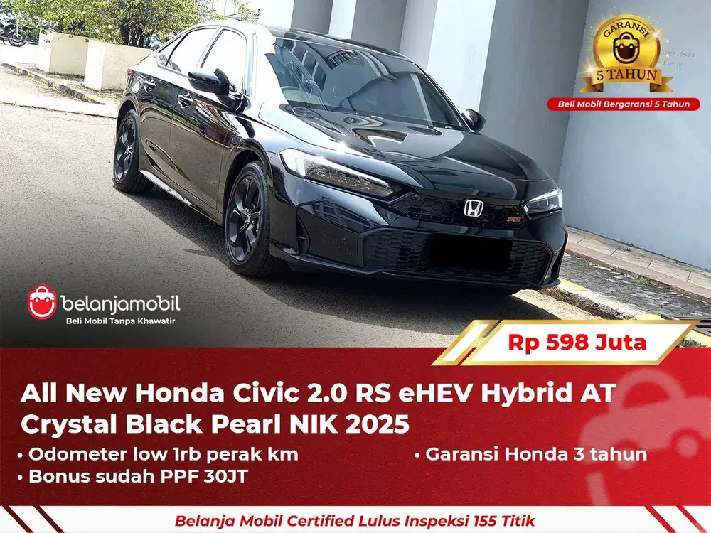 [ GARANSI 5TH ] All New Honda Civic 2.0 RS eHEV Hybrid AT 2025/2024