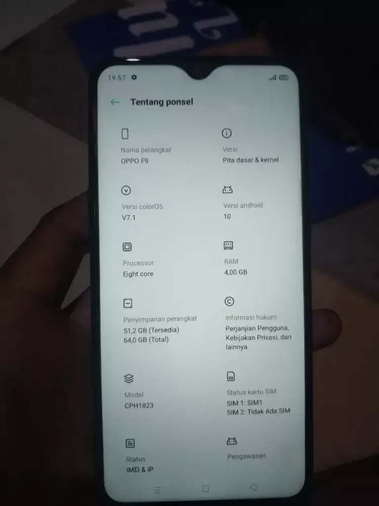 Oppo f9 4/64 batangan