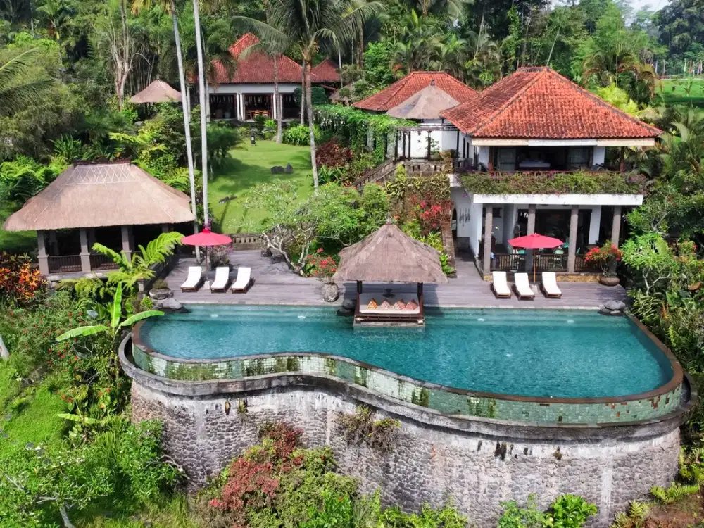 For Sale Villa on 8.160 Sqm of Land with Lush Widespread Views of Rice Fields and Green Valley