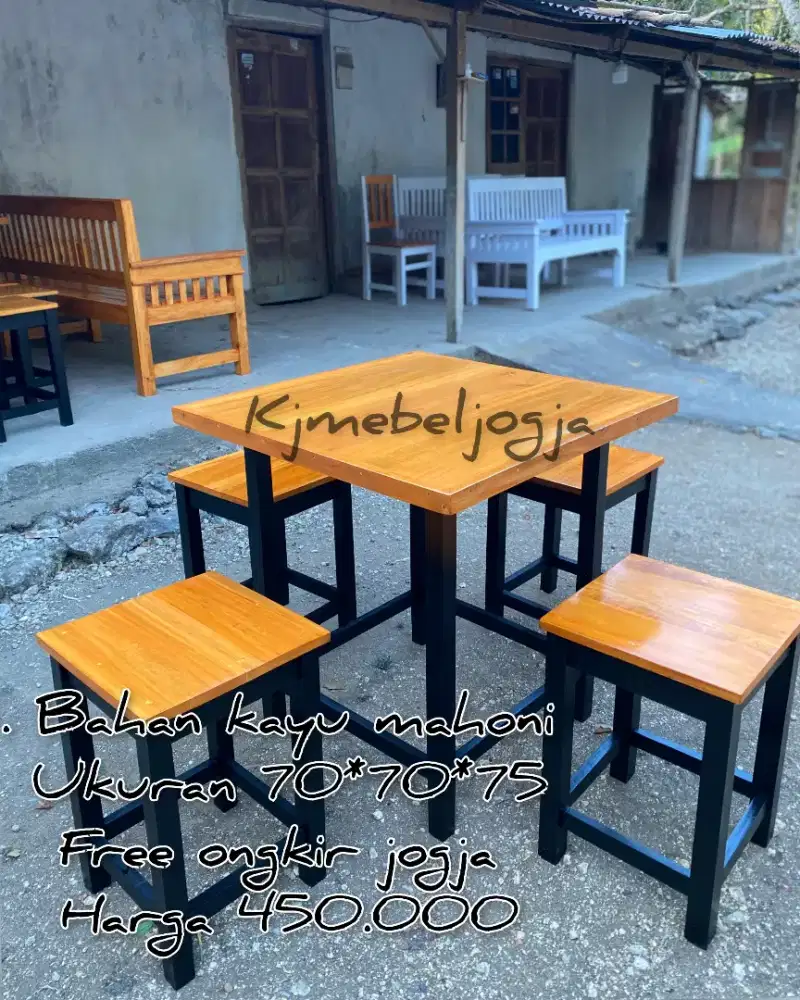 Meja kursi set cafe promo