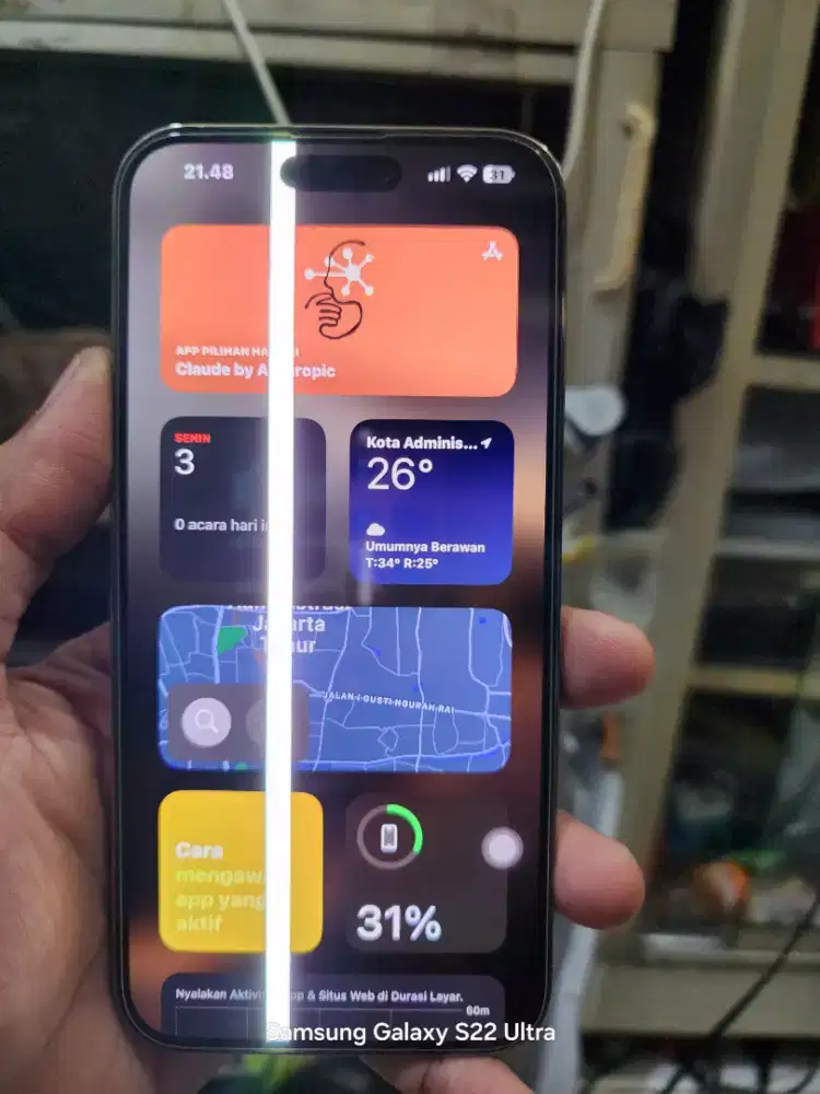 Iphone 14 promax inter sinyal aktif LCD garis