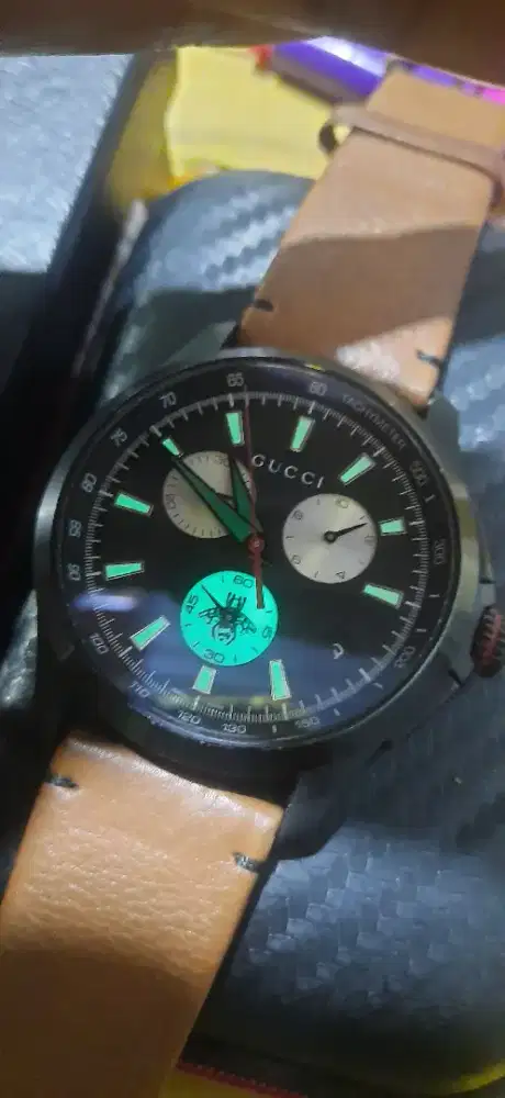 Jam tangan gucci original ya126271 chronograph