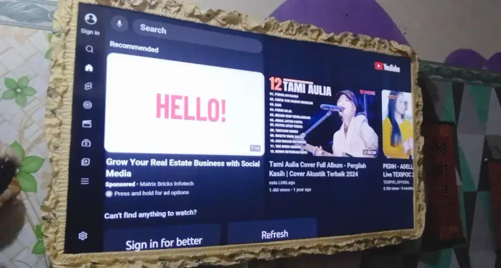 Jual Cepat Smart Digital android Samsung 65 inch normal,mulus,noken