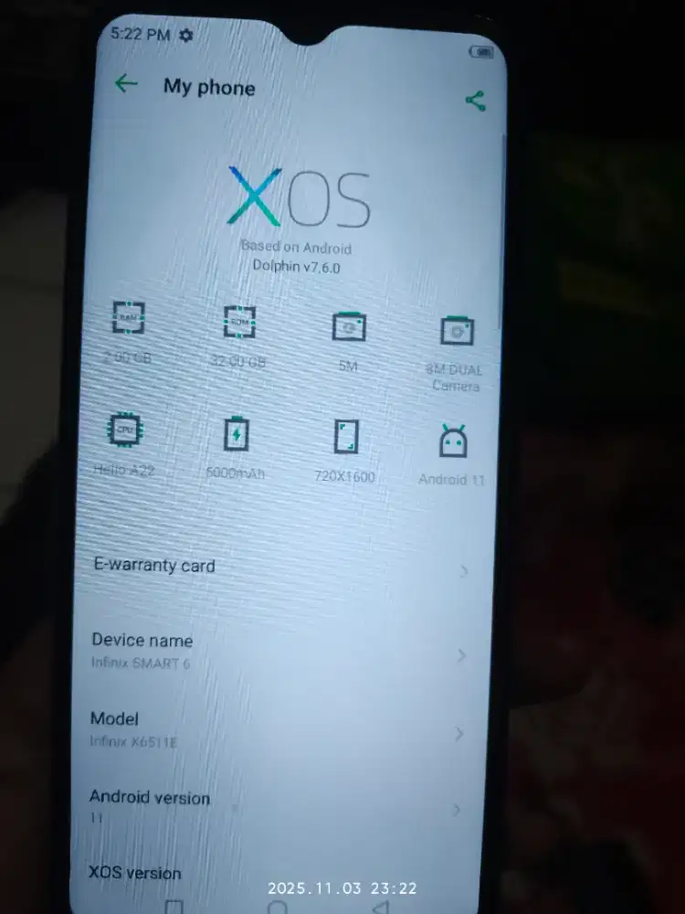 Infinix smart 6 / 500rb nego
