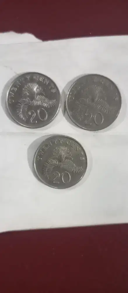 Coin 20 sen singapore