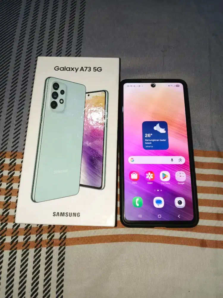 Galaxy A73 5G 8/256 ex sein fullset bisa tt