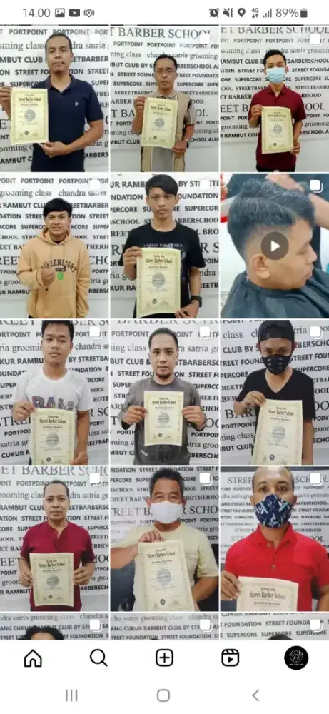 Kursus potong rambut barber barbershop capster murah surabaya