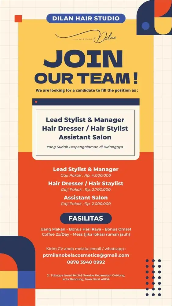 LOKER HAIR STYLIST BANDUNG