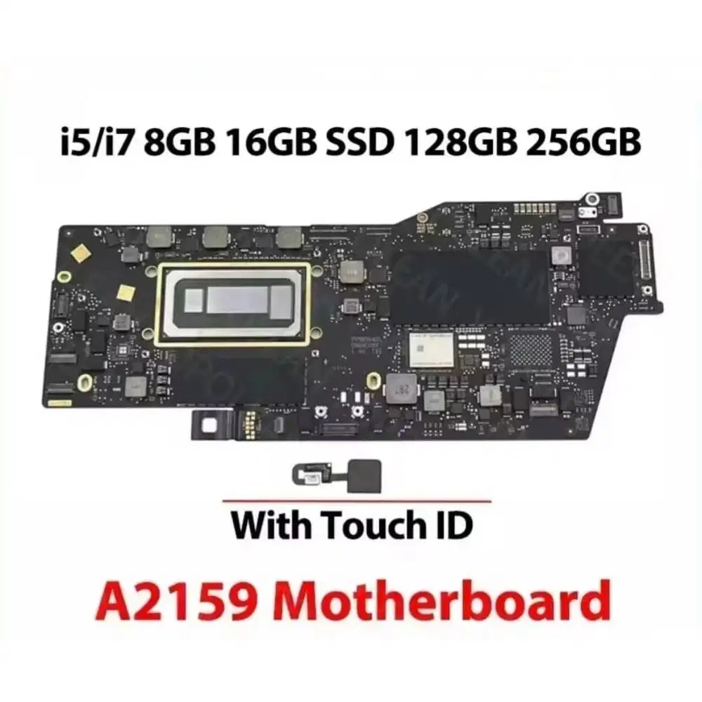 Logic board macbook pro 2019 13 Core i5 16/256 Gb mesin original copo