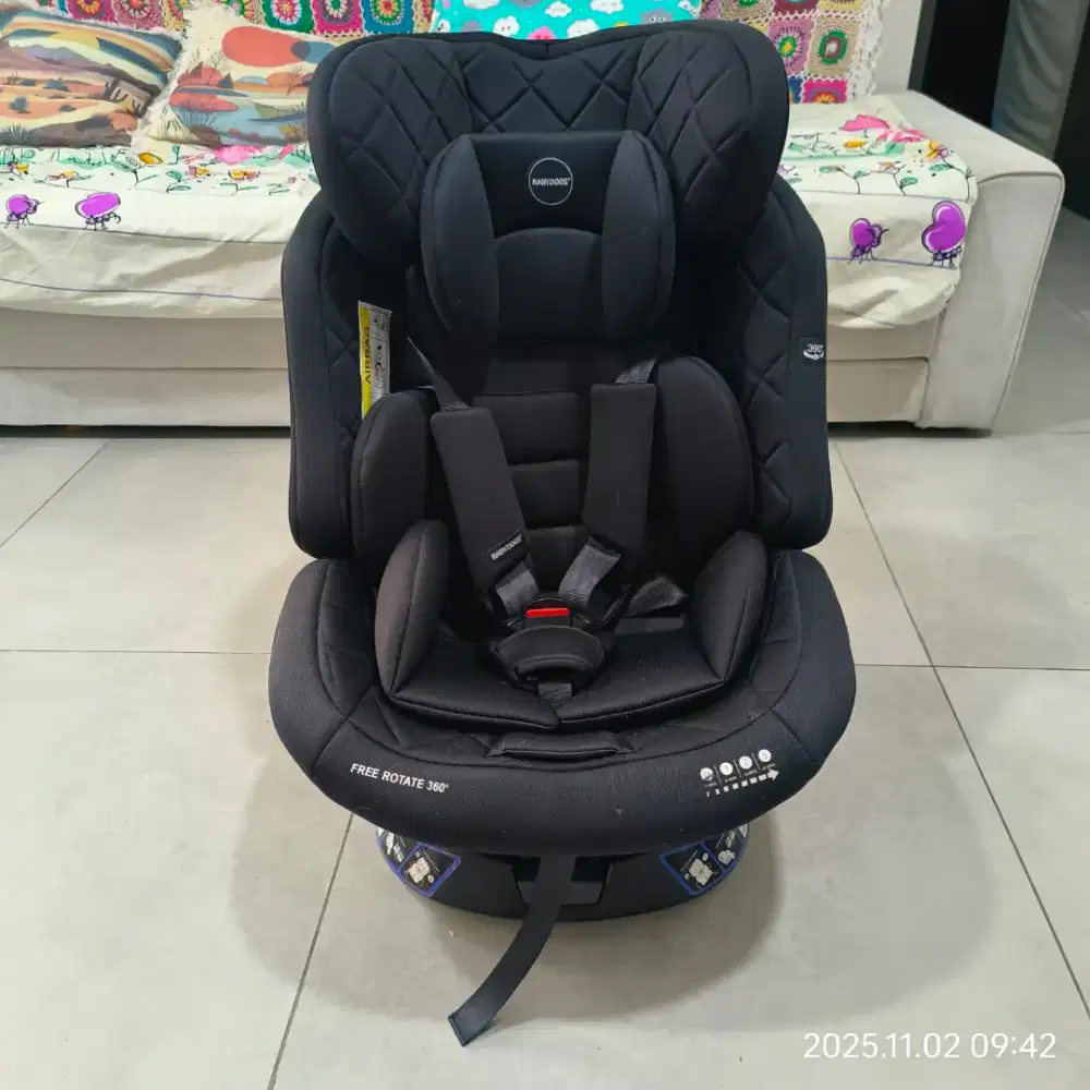 Car Seat Babydoes Free Rotate 360 Black