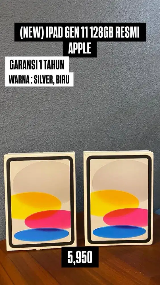 Ipad gen 11 128gb resmi apple