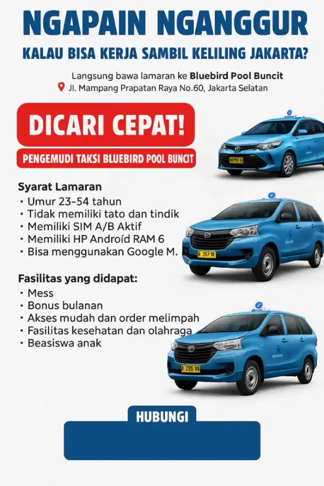 Driver Bluebird pool Mampang