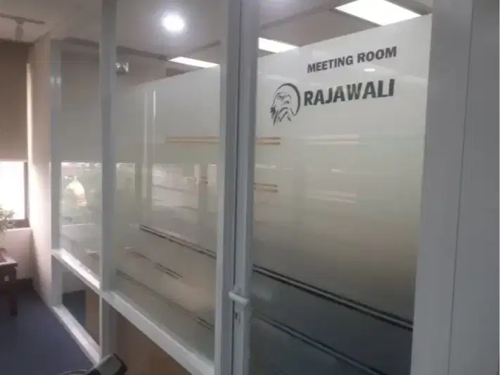 Sticker sanblasting stiker buram penanda kaca kantor kaca film toko