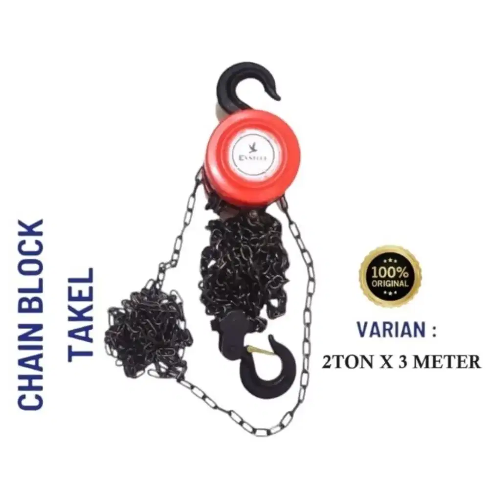 2 Ton 3 meter chain block, katrol takel siap tarik maaaang