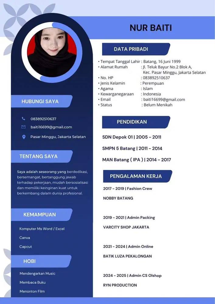 Siap Bekerja — Pengalaman Admin Online & Packing