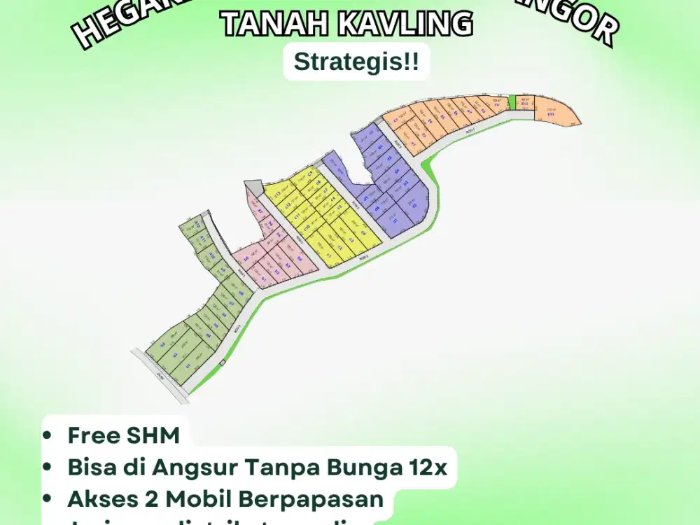 JUAL CEPAT! Kavling Siap Bangun Hegarmanah Geulis. Lokasi Matang, FREE SHM