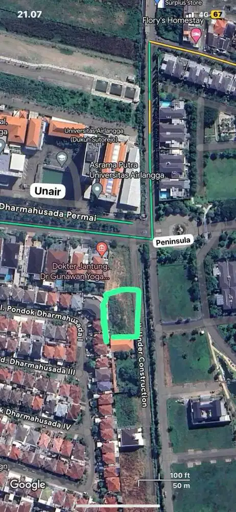 Jual Tanah Kavling Pondok Dharmahusada UNAIR Surabaya