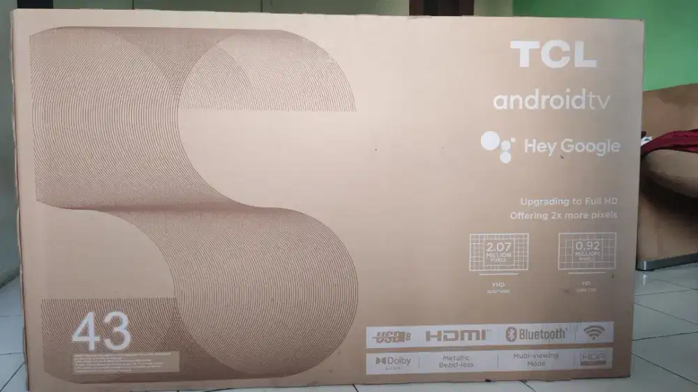 JUAL RUGI TV LED TCL 43 INCH