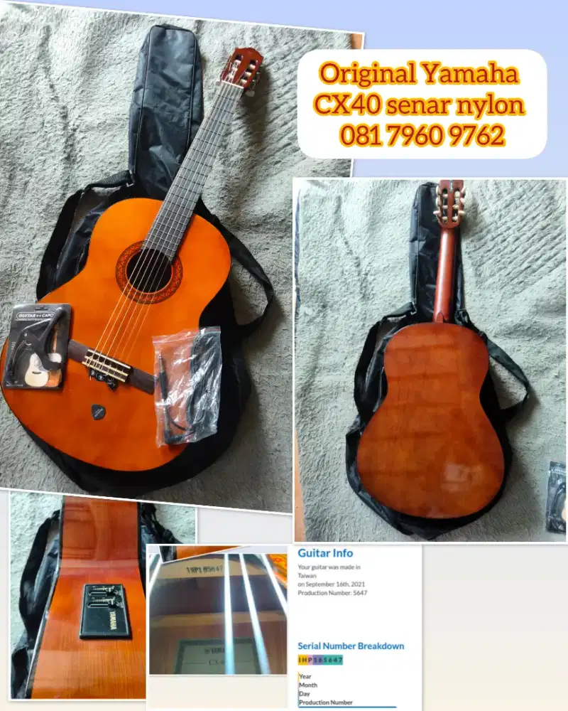 Original Yamaha nylon elektrik CX40  istimewa siap pakai
