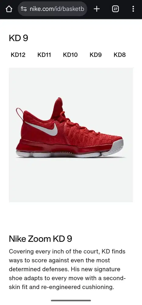 Nike zoom kd 9 original