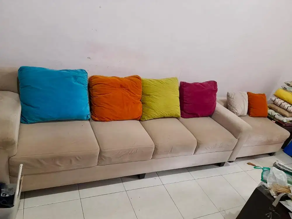 DIJUAL CEPAT SOFA LATTER L BONUS BANTAL