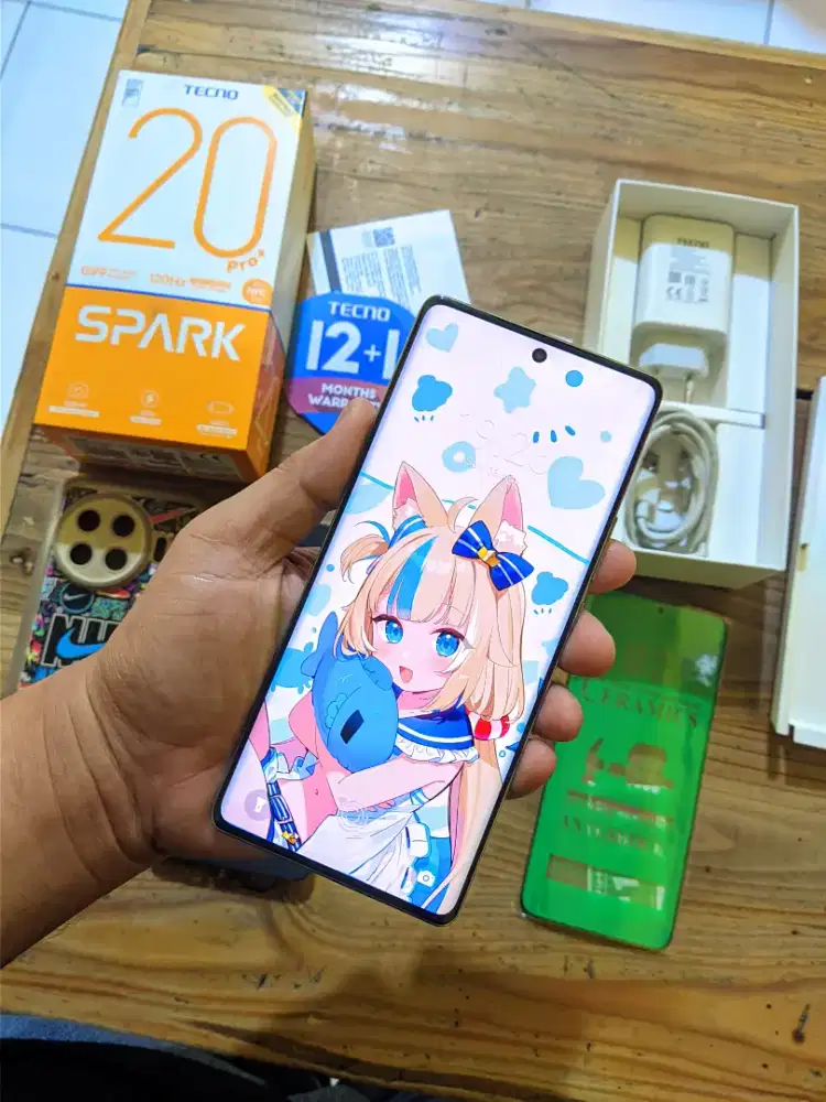 Tecno Spark 20 Pro Plus Layar lengkung Ram 8/256GB Fullset Bisa TT