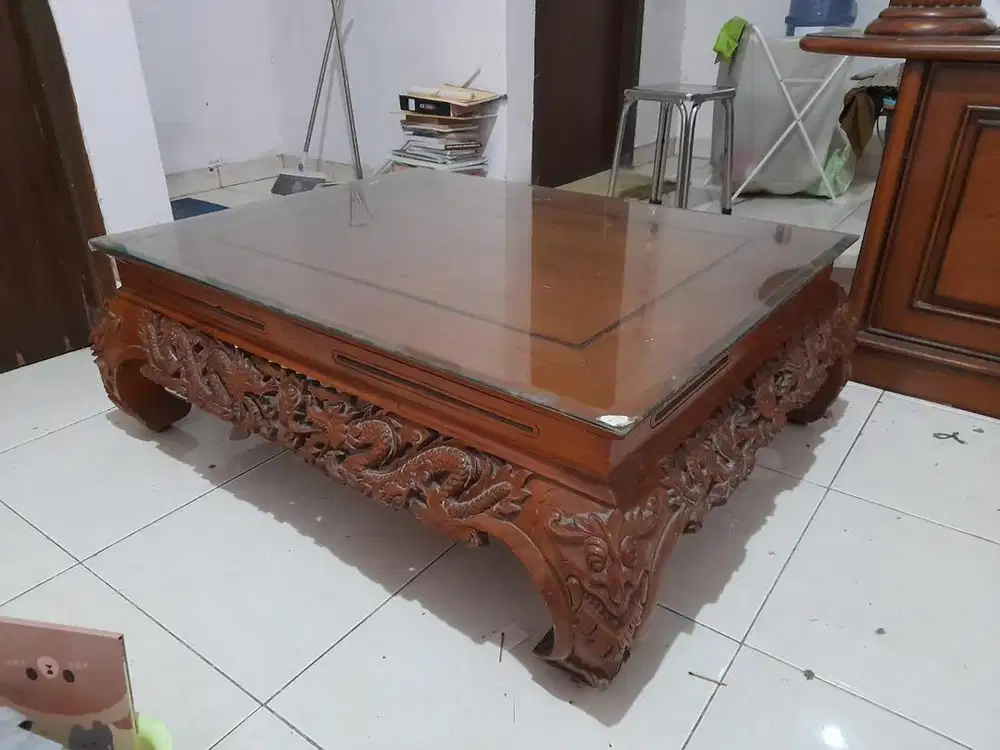 DIJUAL MEJA TAMU BERBAHAN JATI