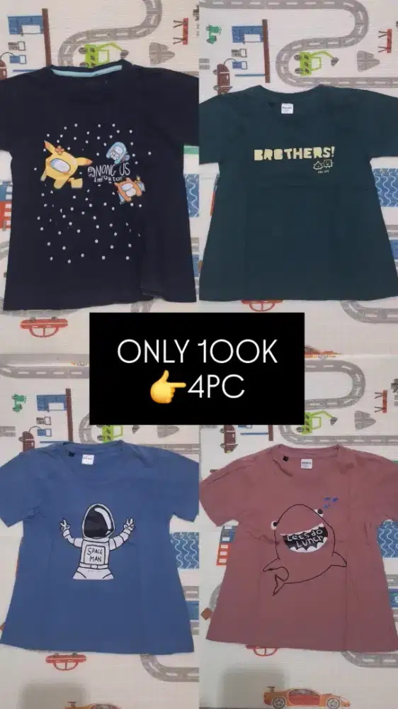 Kaos anak usia 4-7th