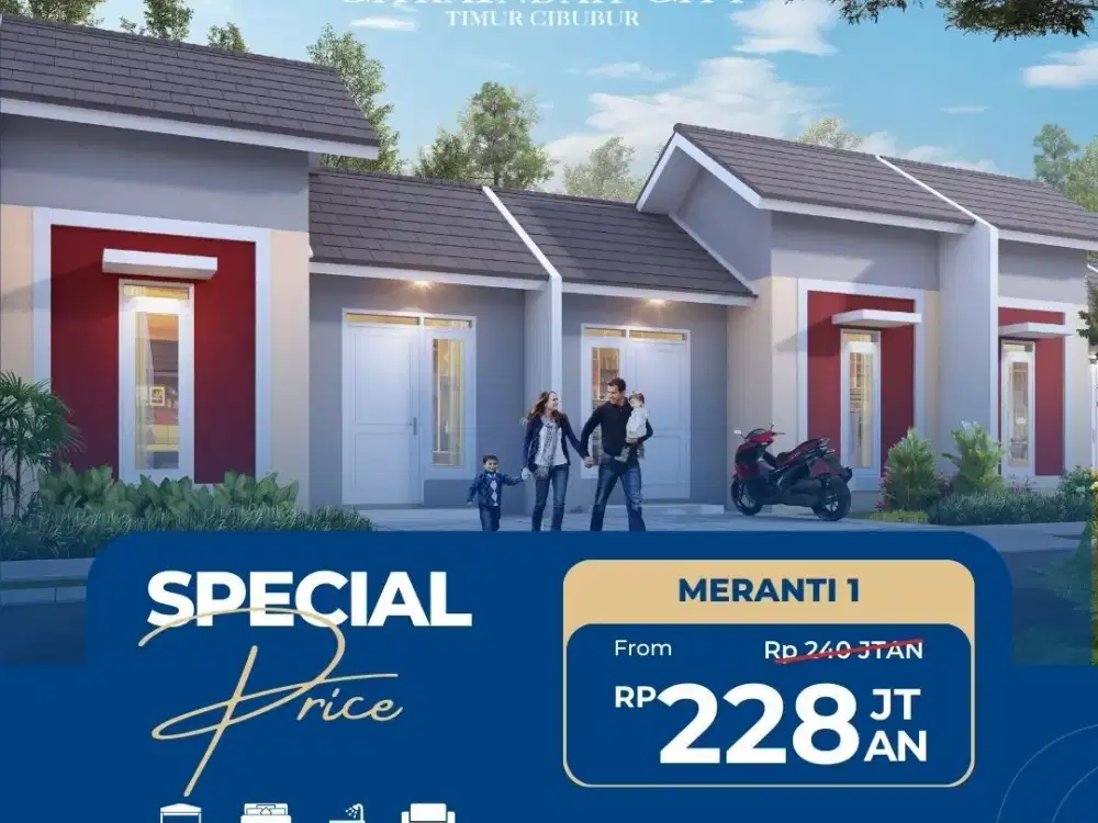Rumah Murah Meranti 1 Citra Indah City Timur Cibubur
