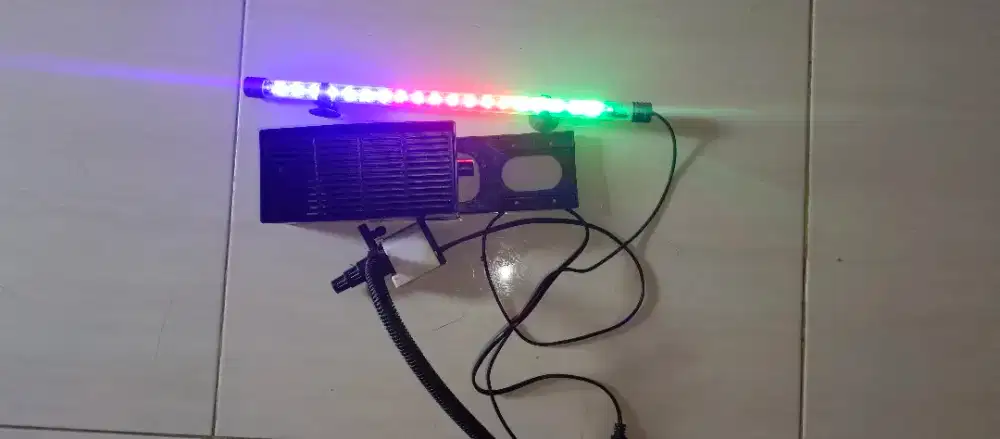 Jual filter Aquarium ikan hias+lampu ikan hias