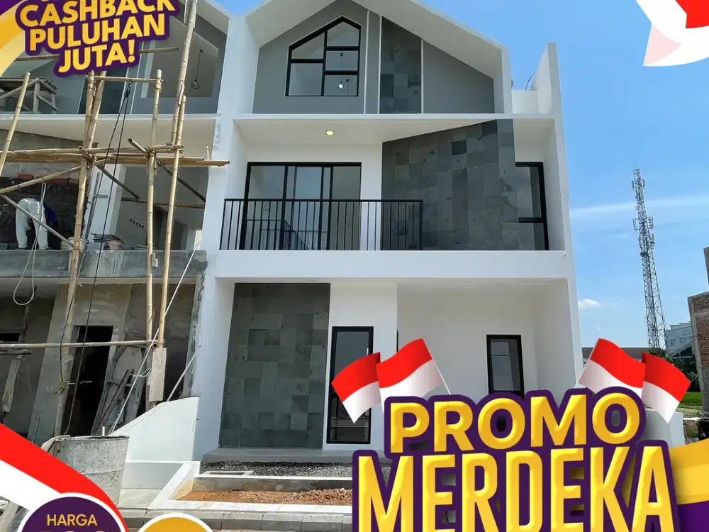 Rumah Baru 2 Lantai Dekat Tol Palur, Promo Agustus Cashback 80jt