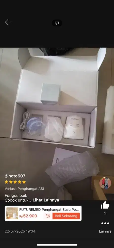 Penghangat asi portable