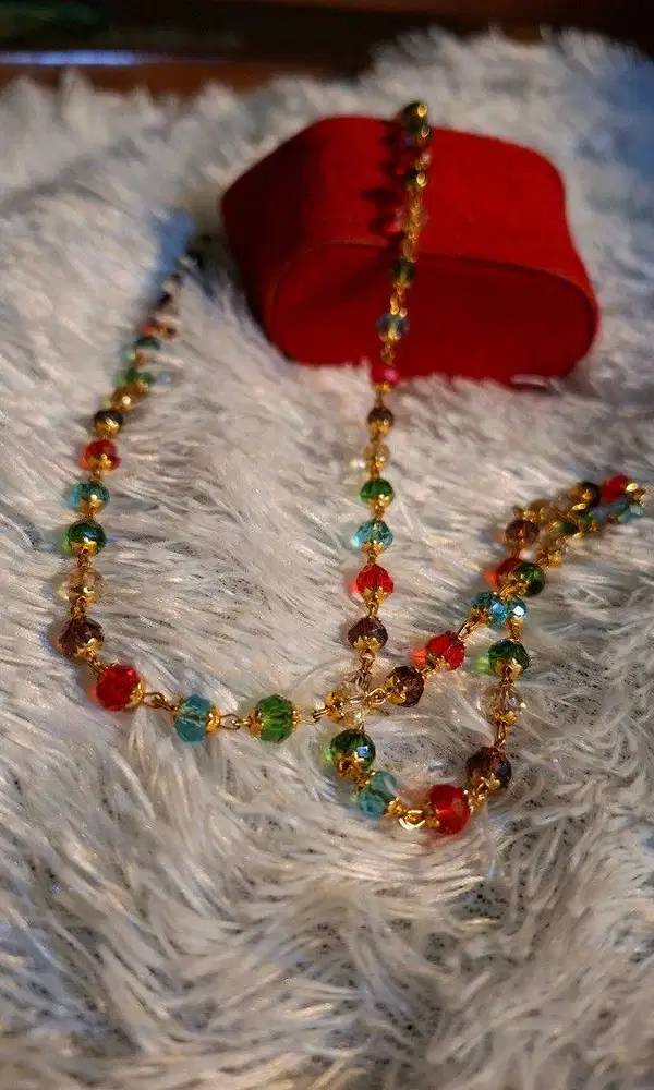 Kalung Vintage Manik Manik Batu kalimantan