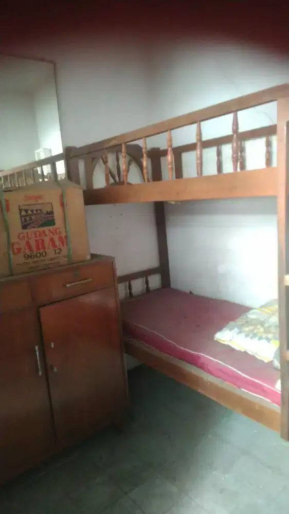 Rnjang susun anak dari kayu jati asli uk 60x200 + almari pakaian