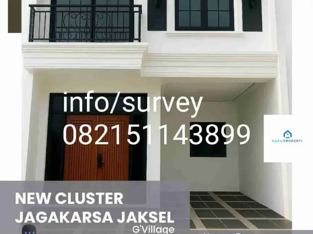 Jual Rumah Cluster 2,5 Lantai ada rooftop SHM lokasi strategis akses mobil di Jagakarsa Jakarta Selatan Bebas Banjir
