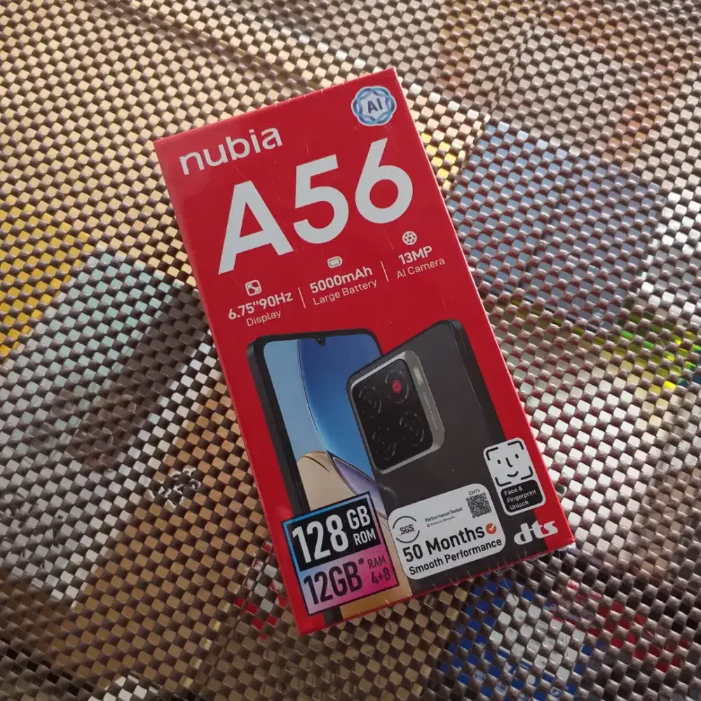 ZTE NUBIA A56 4/128 baru garansi resmi 12 bulan bukan bekas