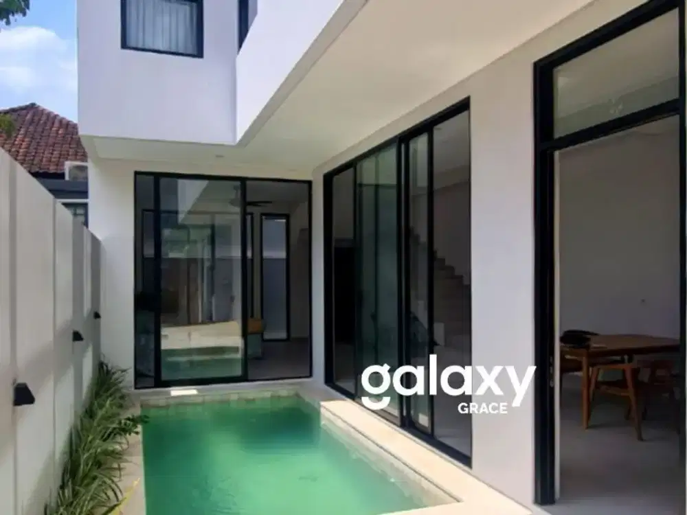 LEASEHOLD DAN SEWA VILLA BRAND NEW MINIMALIS DI PERMATA SARI KEROBOKAN BADUNG, BALI