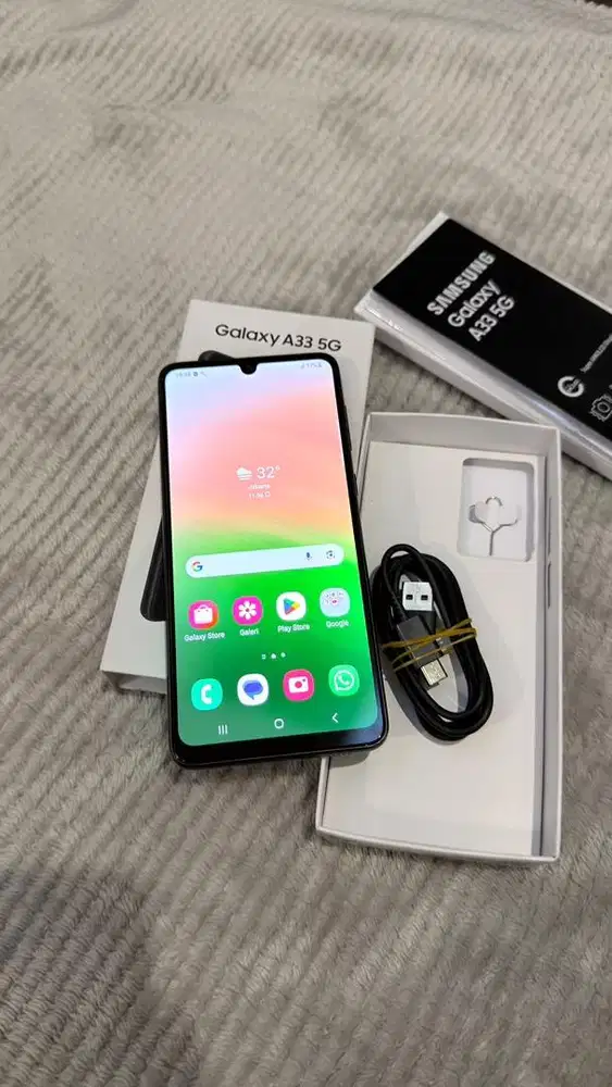 Dijual Samsung A33 Black 5G 8/256GB SEIN Mulus Lengkap