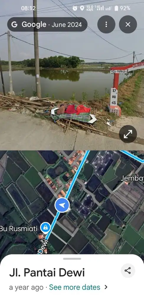 Tanah (Tambak) lokasi strategis bisa untuk kaplingan