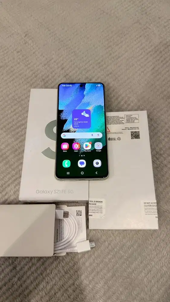 Dijual Samsung S21FE Olive 5G 8/128GB SEIN Mulus Lengkap