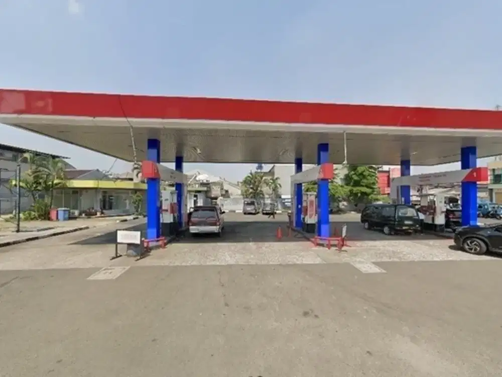DIJUAL CEPAT TANAH DAN BANGUNAN POMP BENSIN PAMULANG MURAH