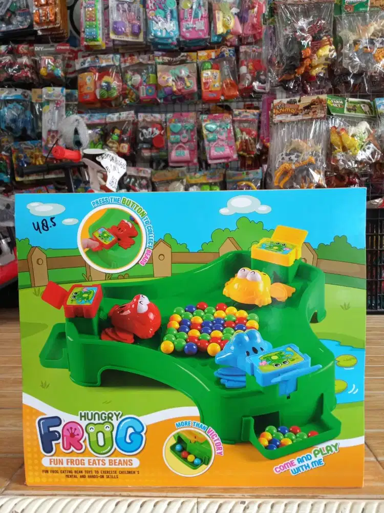 mainan anak hungry frog kodok
