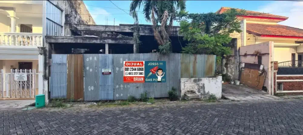 Dijual Tanah Bonus Bangunan Dekat Raya Merr,Klampis,Jawa Timur