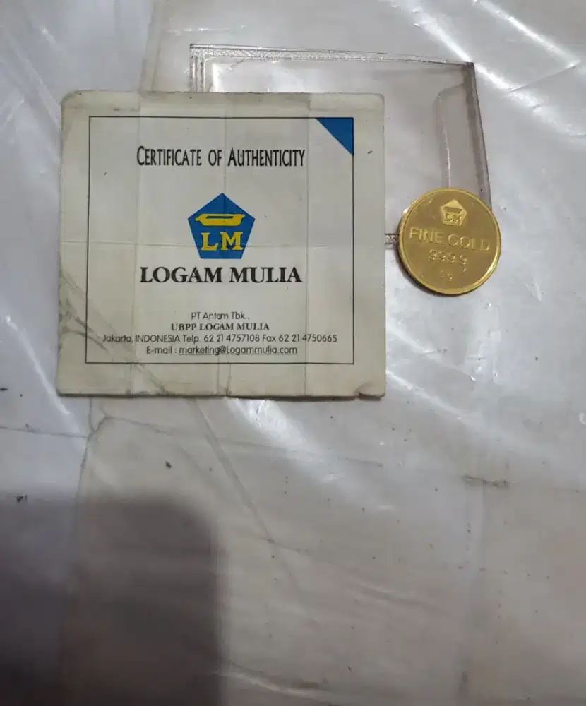 Emas Antam Logam Mulia LM 5 Gram Asli Bersertifikat