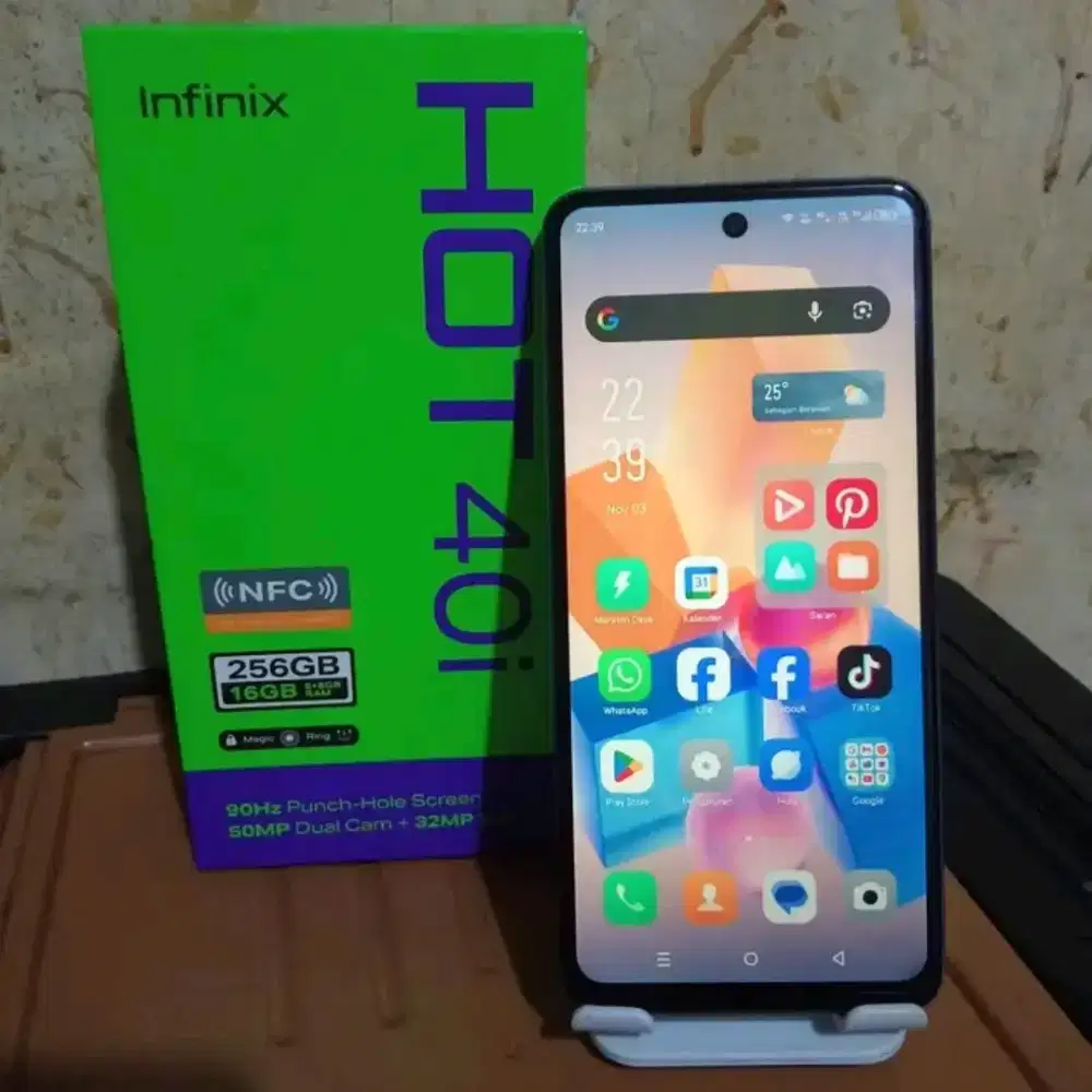 infinix hot 40i 8+8/256 fullset
