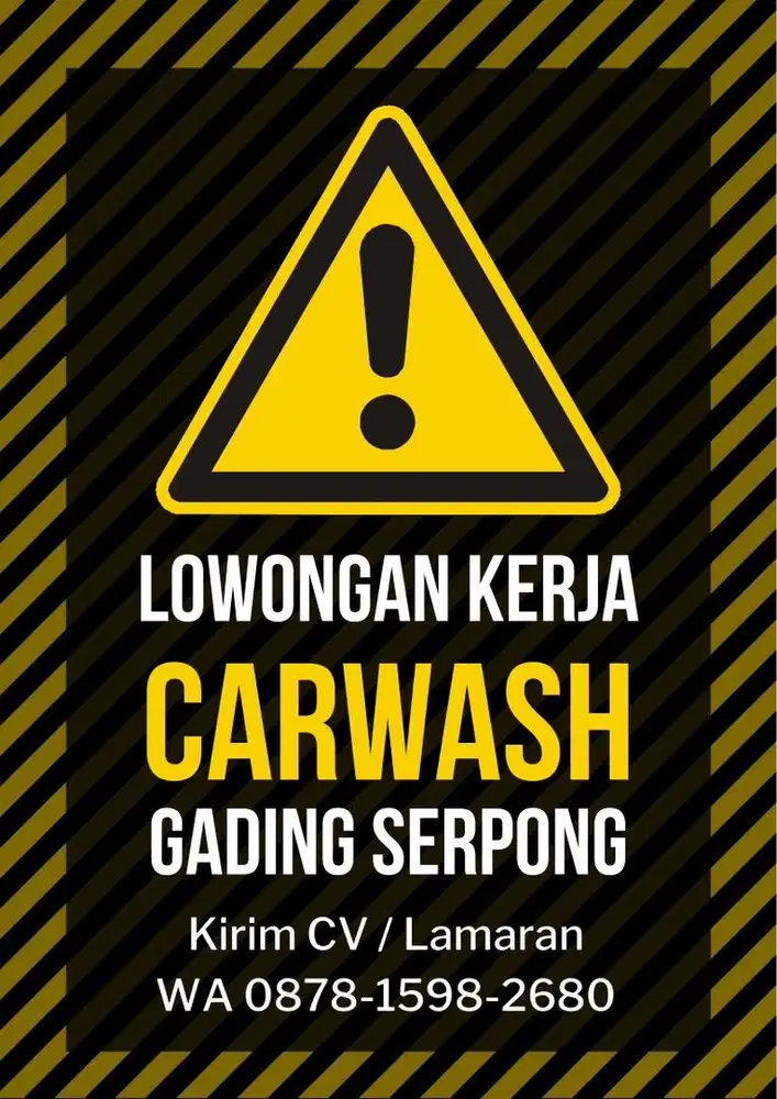 Lowongan Kerja Bagian Cuci Mobil